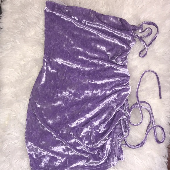 Beautiful sexy velour mini dress size small - Picture 7 of 16